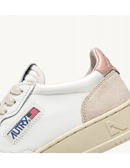 Autry Sneakers donna medalist low in pelle bianco rosa - Barbera Moda