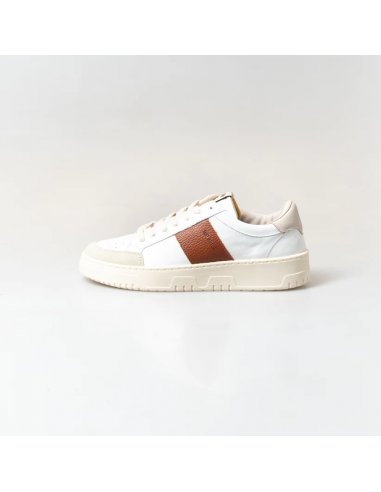 Sneakers Bianco e Cuoio - Saint Sneakers