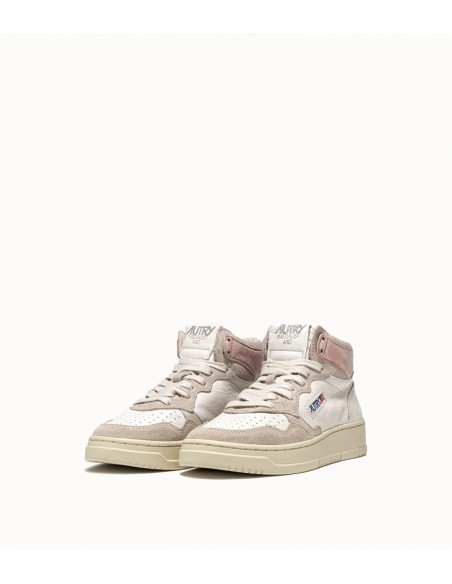 Autry Sneakers donna medalist mid in pelle bianca - Barbera Moda