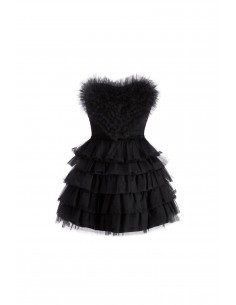 Mini abito in tulle nero -...