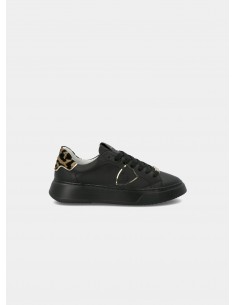 Sneaker temple  noir oro -...