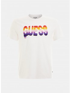 T-shirt con logo multicolor...