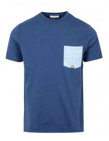 T-shirt Pocket in jersey blu - Roy...
